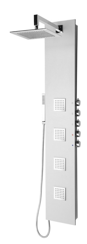 MASÁŽNE SPRCHOVÉ PANELY - 5SIDE SQUARE sprchový panel 250x1550mm, aluminium 80221