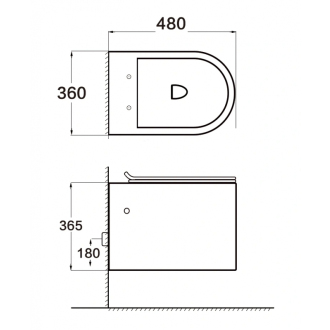 MEXEN SOFIA BLACK RIMLESS SLIM závesný klozet DUROPLAST 30544070