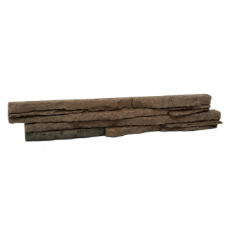 Obklad Vaspo kameň považovaný hnedá 6,7x37,5 cm reliéfne V53202