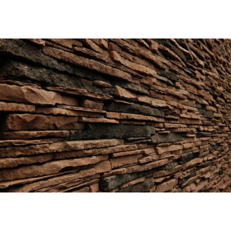 Obklad Vaspo kameň považovaný hnedá 6,7x37,5 cm reliéfne V53202