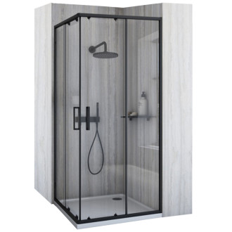 REA Sprchovací kút City 90x90 Black KPL-K6446 KPL-K6446