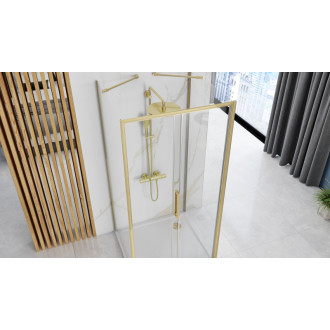 REA Sprchovací kút Rapid Slide Brush Gold KPL-04710