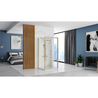 REA Sprchovací kút Rapid Slide Brush Gold KPL-04712