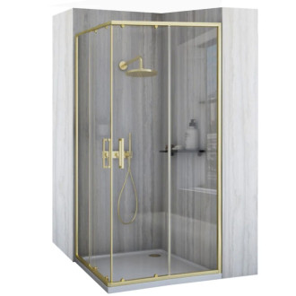 REA Sprchovací kút City 80x100 Brush Gold KPL-K74502 KPL-K74502