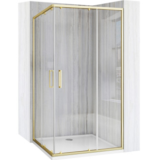 REA Sprchovací kút City 80x100 Brush Gold KPL-K74502 KPL-K74502