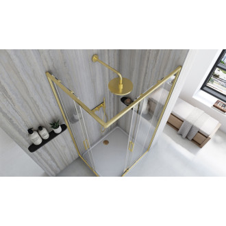 REA Sprchovací kút City 80x100 Brush Gold KPL-K74502 KPL-K74502