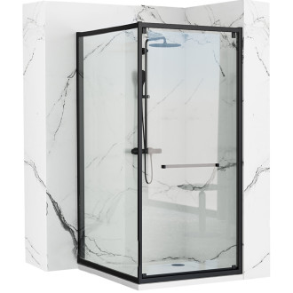 REA Sprchovací kút Space In ČIERNY 80x100 KPL-K0882 KPL-K0882
