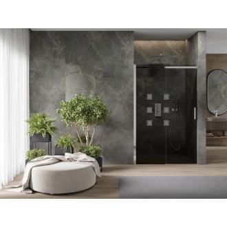 MEXEN OMEGA sprchové dvere 120x190 cm 8 mm chróm-dymové 825-120-000-01-40