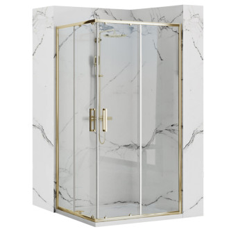 REA Sprchovací kút PUNTO 80x100 Gold KPL-K2442 KPL-K2442