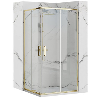 REA Sprchovací kút PUNTO 80x100 Gold KPL-K2442 KPL-K2442