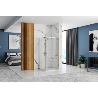 REA Sprchovací kút PUNTO 80x100 Gold KPL-K2442 KPL-K2442
