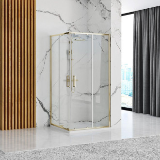 REA Sprchovací kút PUNTO 80x100 Gold KPL-K2442 KPL-K2442