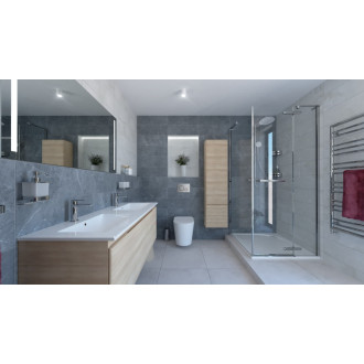 Obklad Fineza Ancona dark grey 20x60 cm lesk ANCONA26DGR