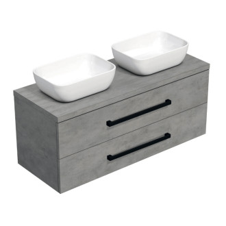 CUBE WC skr. s um. SAT 120 cm betón CUBE46C1203BESAT