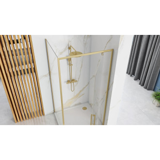 REA Sprchová kabína Rapid Swing Brush Gold KPL-02504