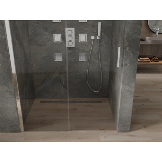 MEXEN OMEGA sprchové dvere 140x190 cm 8 mm chróm-číre 825-140-000-01-00