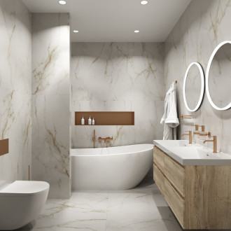 Dlažba Fineza Marble Charm gold 60x120 cm leštená MARC612CGL