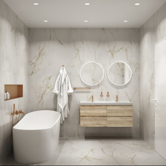 Dlažba Fineza Marble Charm gold 60x120 cm mat MARC612CGM