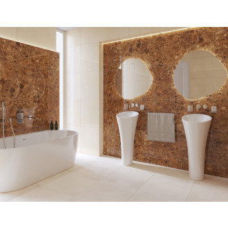 Dlažba Fineza Glossy Marbles emperador hnedý 60x120 cm leštená EMPBR612POL