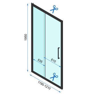 REA Sprchová kabína Rapid Slide Chróm KPL-K5600