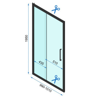 REA Sprchová kabína Rapid Slide Chróm KPL-K5600
