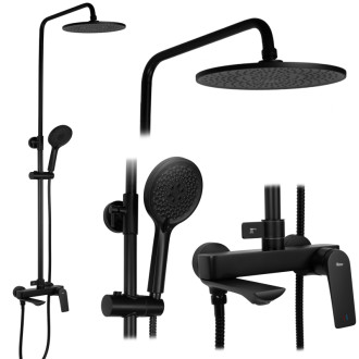 REA Avalon sprchový set, čierna -P8811 REA-P8811