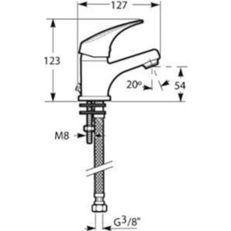 Umývadlová batéria Jika Talas s výpustou chróm H3111N10041111
