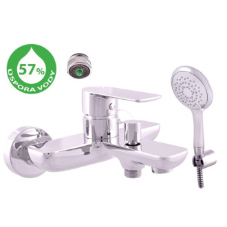 Vaňová batéria RAV SLEZÁK Vltava so sprchovacím setom 150 mm chróm VTE454.5/1