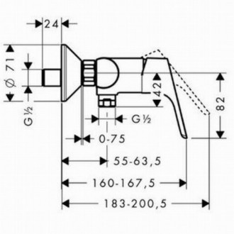 Sprchová batéria Hansgrohe Focus bez sprchového setu chróm 31960000