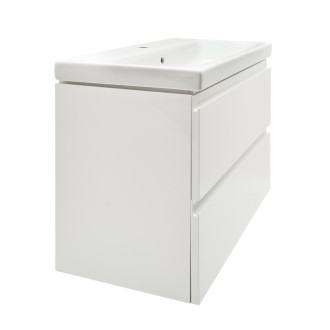 Kúpeľňová skrinka s umývadlom Cersanit Dormo 80x37,5x62 cm biela lesk SIKONCMO002BL