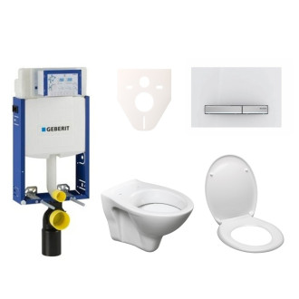 Cenovo zvýhodnený závesný WC set Geberit na zamurovanie + WC S-Line S-line Pro 110.302.00.5ND8