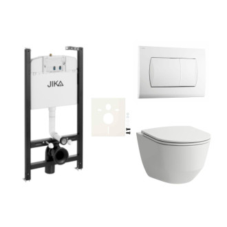 Cenovo zvýhodnený závesný WC set Jika do ľahkých stien / predstenová montáž + WC Laufen SIKOJSL1