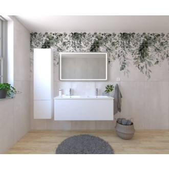 Kúpeľňová zostava s umývadlom vrátane umývadlovej batérie, vtoku a sifónu Naturel Ancona biela KSETANCONA7