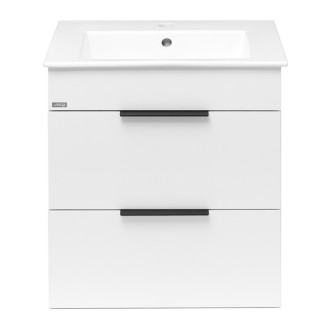 Kúpeľňová skrinka s umývadlom Jika Plan 55x44,1x62,2 cm biela H4536121763001