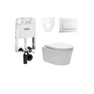 Cenovo zvýhodnený závesný WC set Jika na zamurovanie + WC SAT Brevis SIKOJW1