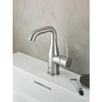 Umývadlová batéria Grohe Essence New s výpustou supersteel 23462DC1