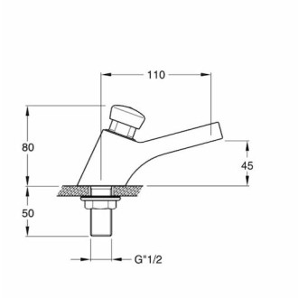 Silfra umývadlová tlačná samouzatváracia batéria chróm QK230