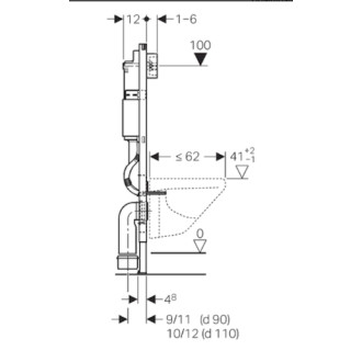 Modul do ľahkej steny k WC Geberit Delta 111.153.00.1
