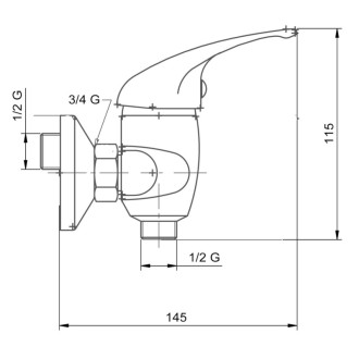 Sprchová batéria Novaservis Metalia 55 so sprchovacím setom 150 mm chróm 55060.0