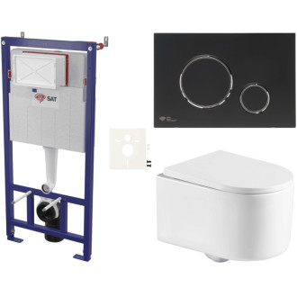 Závesný wc set do ľahkých stien / predstenová SAT SIKOSSTOR7278K