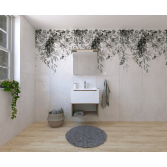 Kúpeľňová zostava s umývadlom vrátane umývadlovej batérie, vtoku a sifónu Naturel Stilla biela lesk KSETSTILLA007