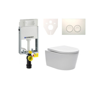 Cenovo zvýhodnený závesný WC set Geberit na zamurovanie + WC SAT Brevis SIKOGE1W1