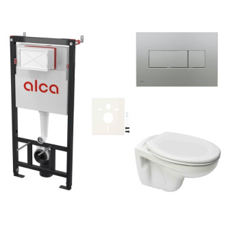 Cenovo zvýhodnený závesný WC set Alca do ľahkých stien / predstenová montáž + WC S-Line S-line Pre SIKOASP6