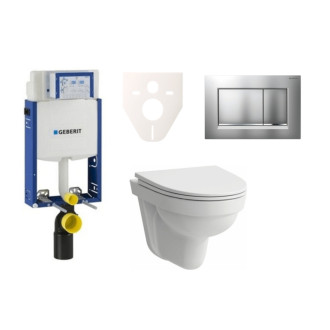 Cenovo zvýhodnený závesný WC set Geberit na zamurovanie + WC Laufen Laufen Pro Nordic SIKOGE2H7