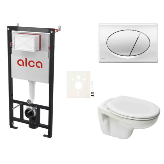 Cenovo zvýhodnený závesný WC set Alca do ľahkých stien / predstenová montáž + WC S-Line S-line Pre SIKOASP2