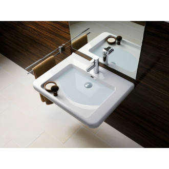 Bezbariérové umývadlo Geberit Selnova 55x52,5 cm bez otvoru pre batériu, bez prepadu 500.787.01.7