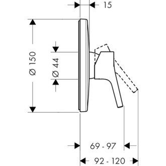 Sprchová batéria Hansgrohe Talis S bez podomietkového telesa chróm 72605000