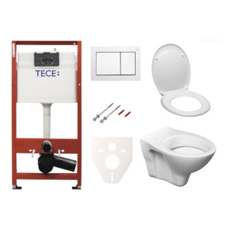 Cenovo zvýhodnený závesný WC set TECE do ľahkých stien / predstenová montáž + WC S-Line S-line Pro SIKOTSD0