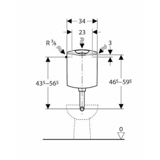 Nádržka na stenu k WC Geberit AP 136.430.11.1