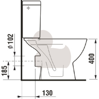 Wc kombi komplet Jika Lyra Plus zadný odpad H8263860002423